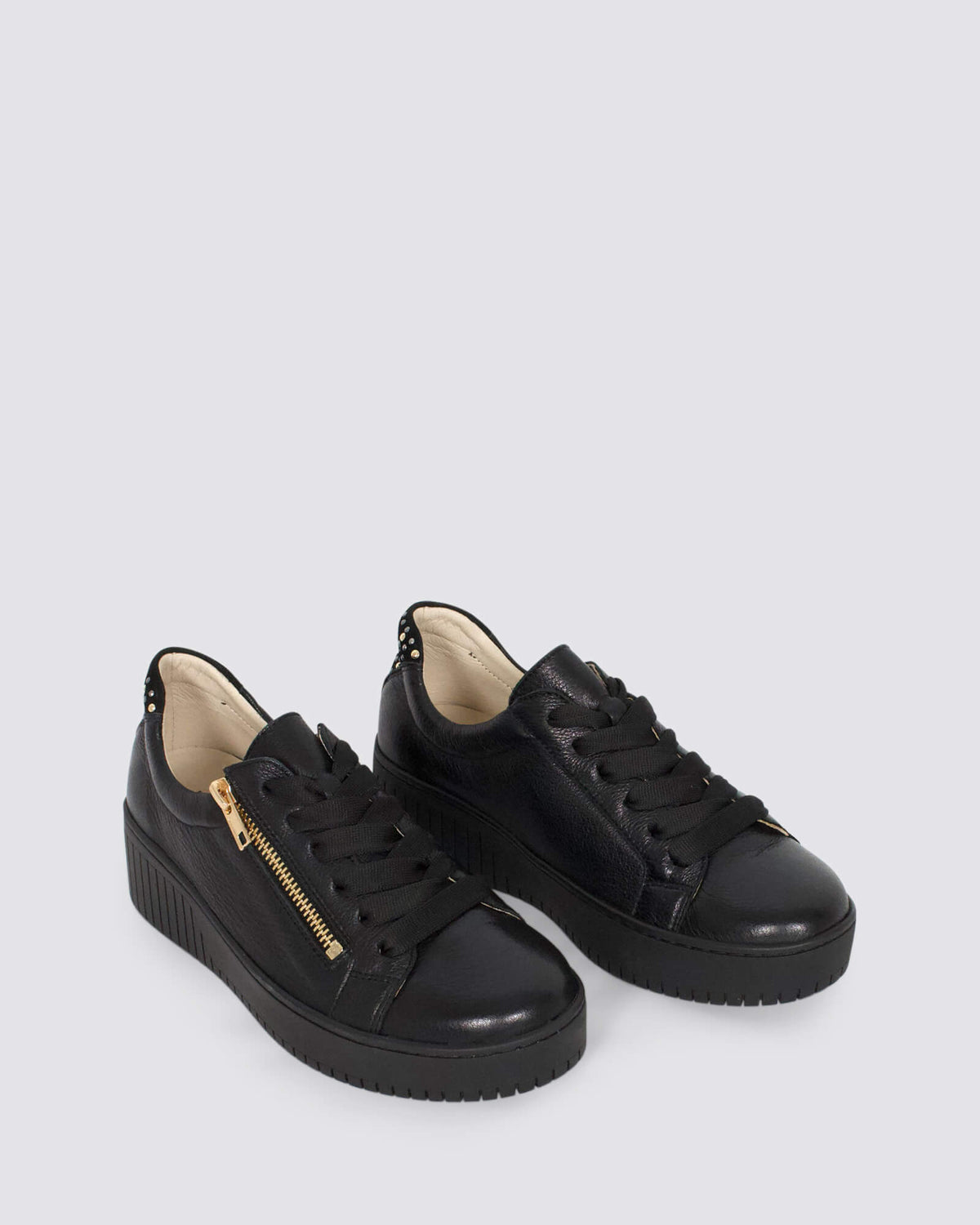 KEES SNEAKERS BLACK LEATHER