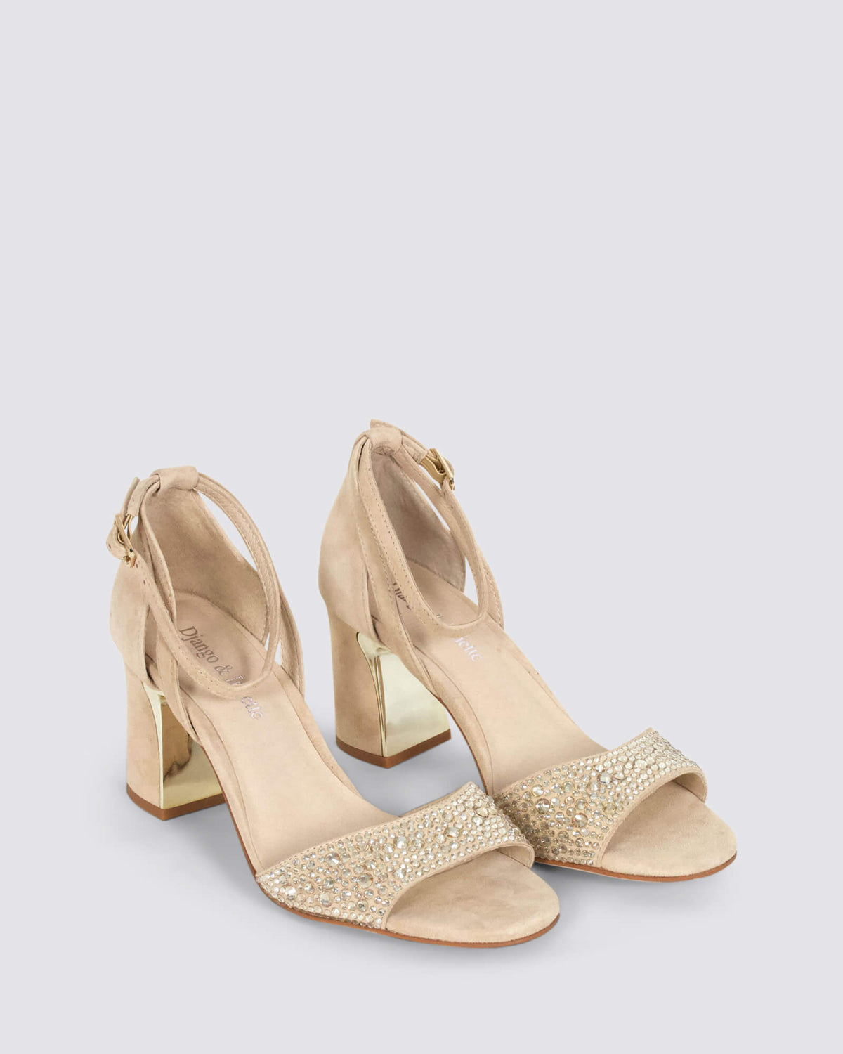 KITTA HEELS LATTE SUEDE JEWELS
