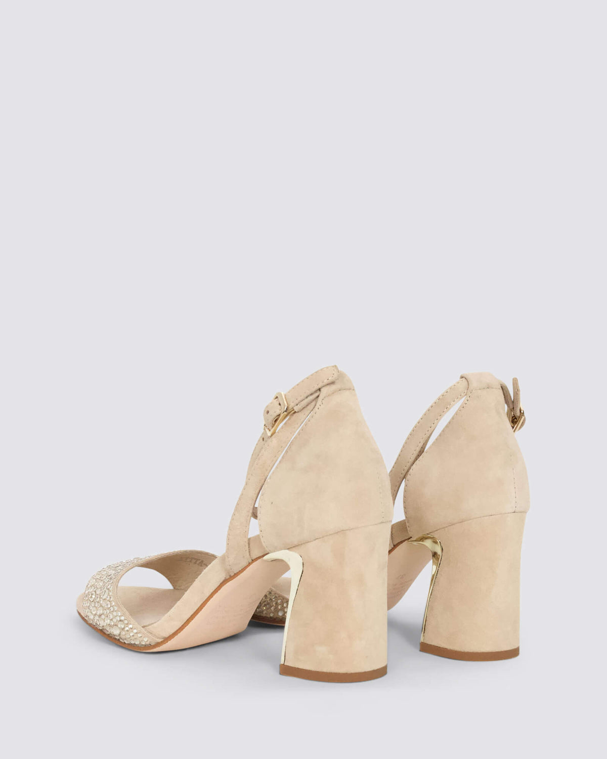 KITTA HEELS LATTE SUEDE JEWELS