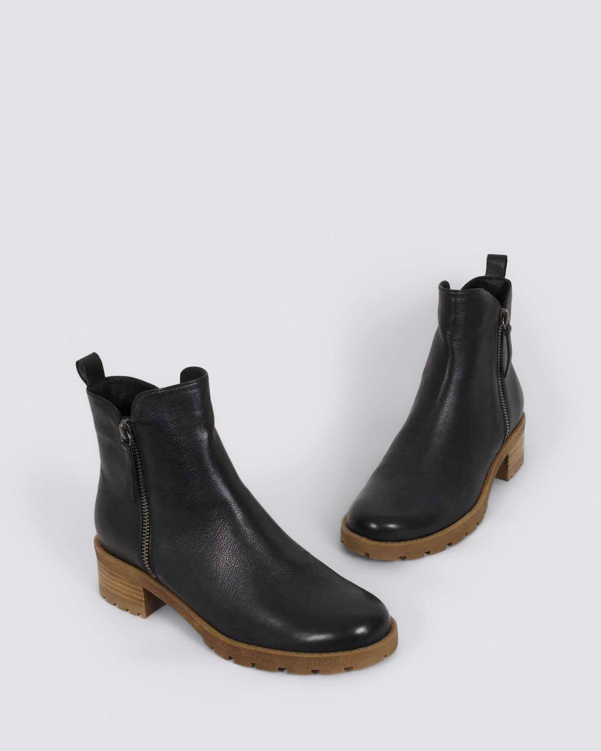 MARLIESO ANKLE BOOTS BLACK/NATURAL