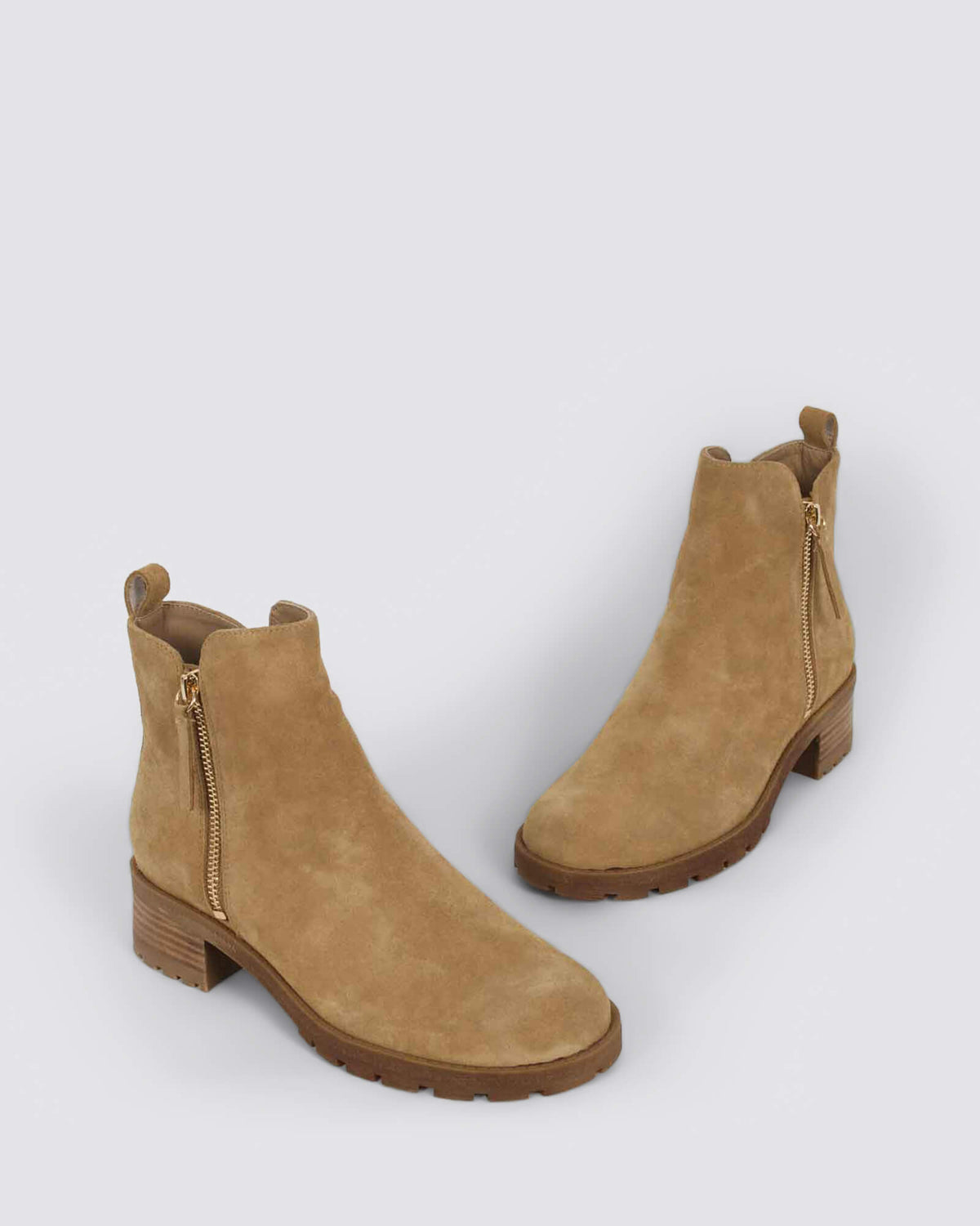 MARLIESO ANKLE BOOTS LIGHT CHOCOLATE