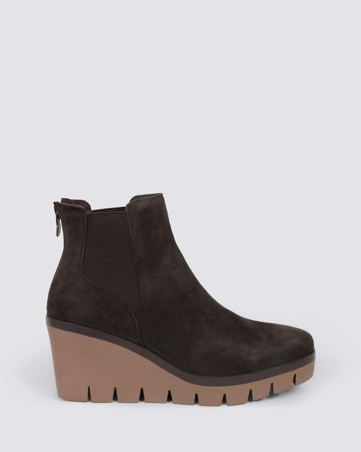 NANRIKO WEDGE ANKLE BOOTS CHOCOLATE
