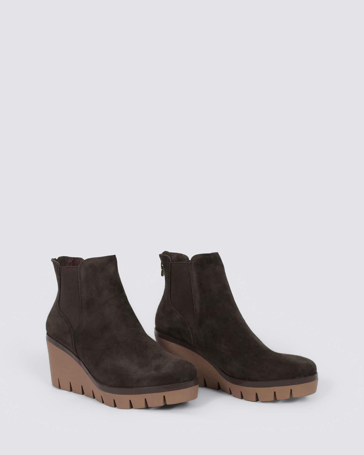 NANRIKO WEDGE ANKLE BOOTS CHOCOLATE