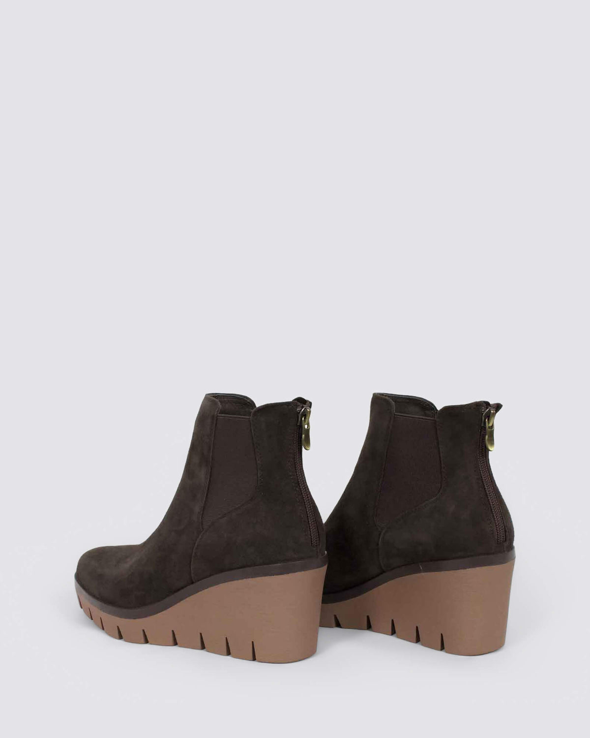 NANRIKO WEDGE ANKLE BOOTS CHOCOLATE