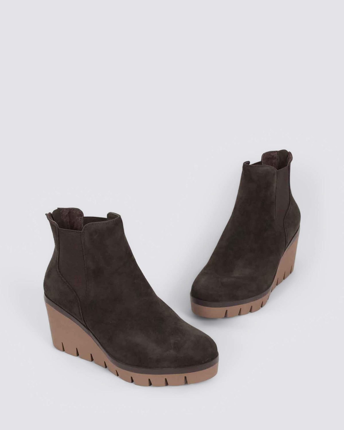 NANRIKO WEDGE ANKLE BOOTS CHOCOLATE