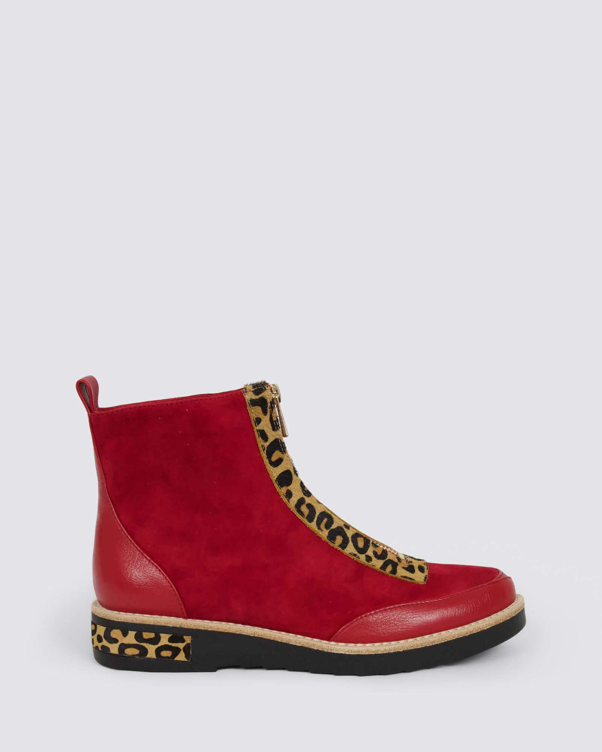 RENITA ANKLE BOOTS DARK RED MULTI