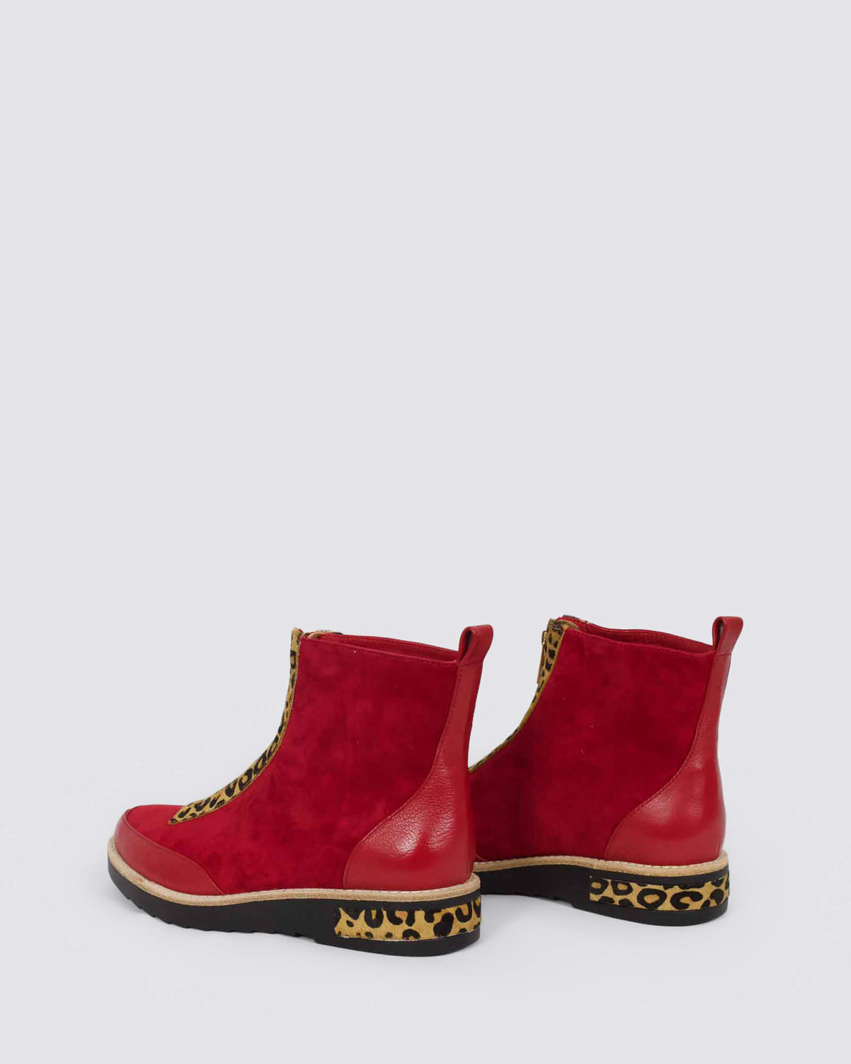 RENITA ANKLE BOOTS DARK RED MULTI