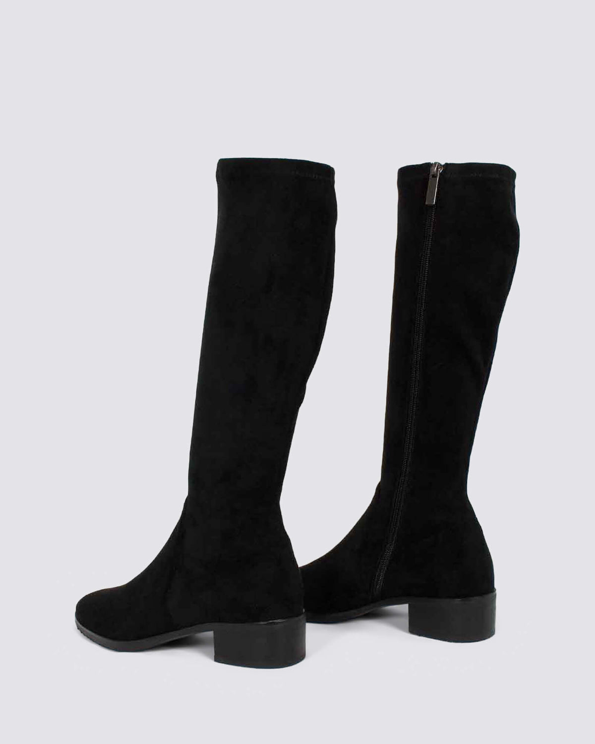 TIMOTHIE KNEE HIGH BOOTS BLACK STRETCH