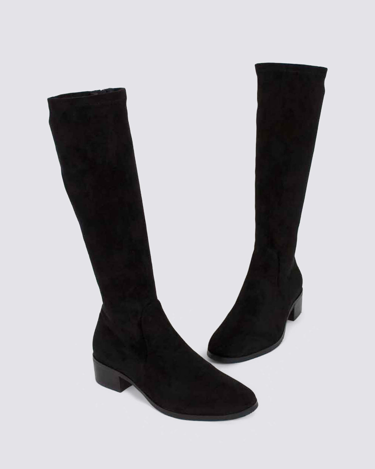 TIMOTHIE KNEE HIGH BOOTS BLACK STRETCH