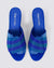 TONDA HEELED MULES BLUE MULTI