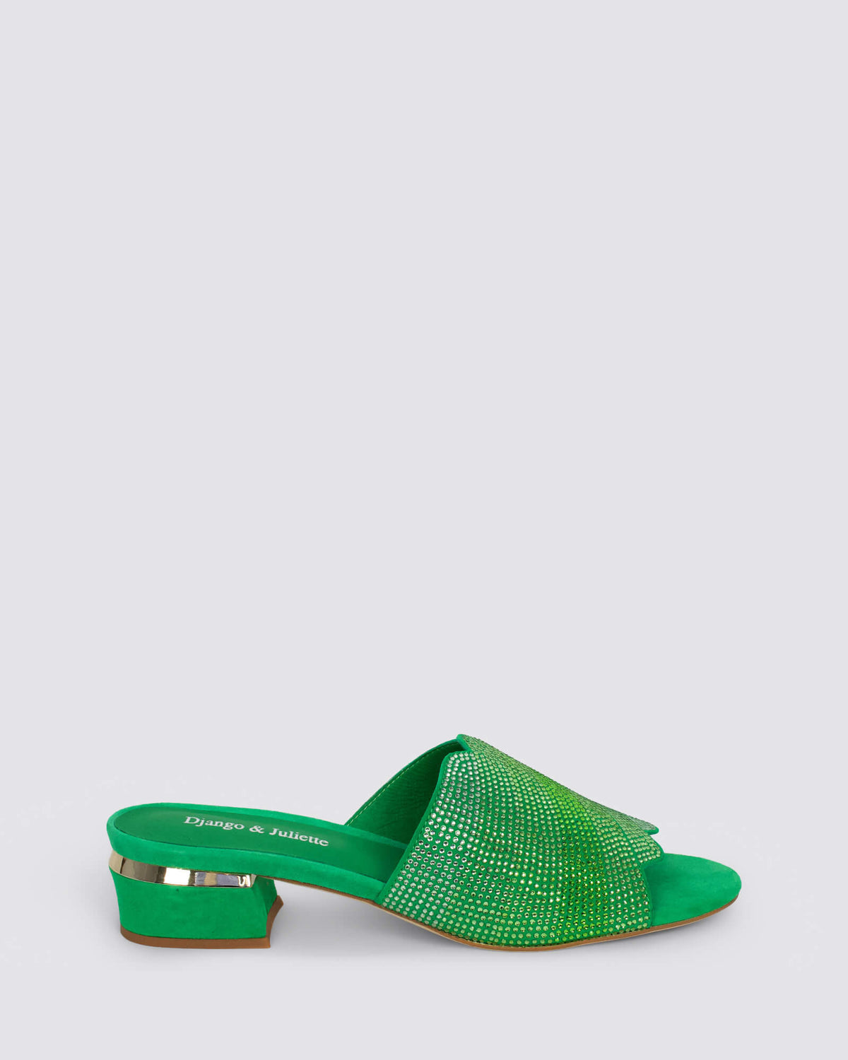 TONDA HEELED MULES GREEN MULTI