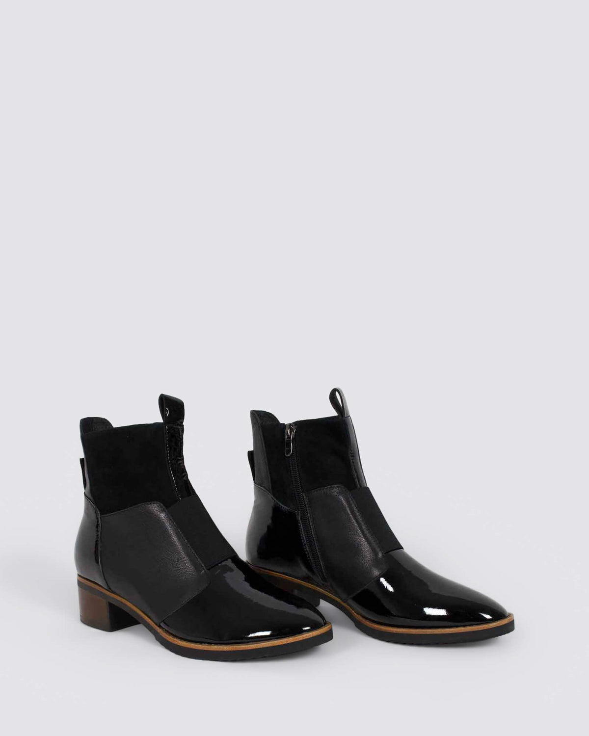 TRAIGS ANKLE BOOTS BLACK MIX