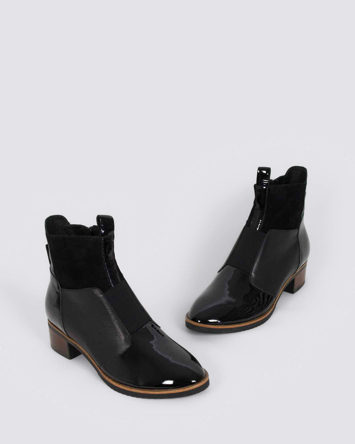 TRAIGS ANKLE BOOTS BLACK MIX