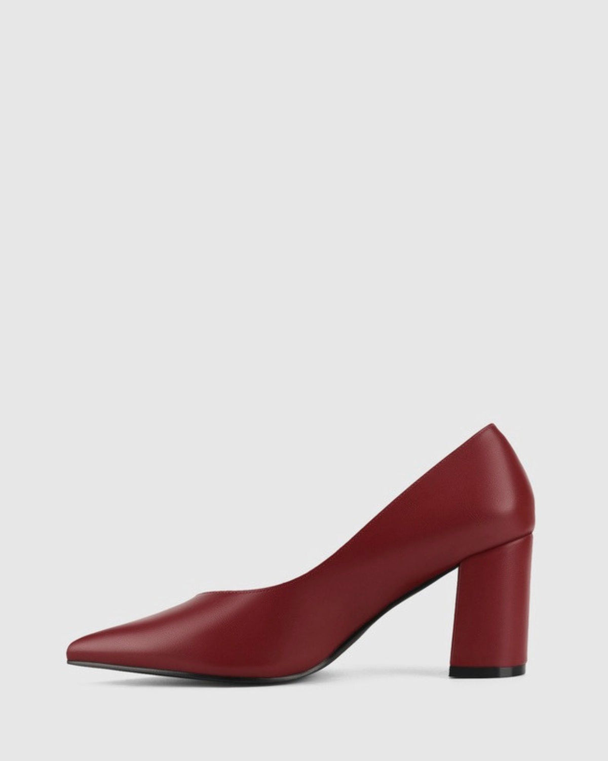 ELLIOT BLOCK HEEL PUMPS BERRY RED