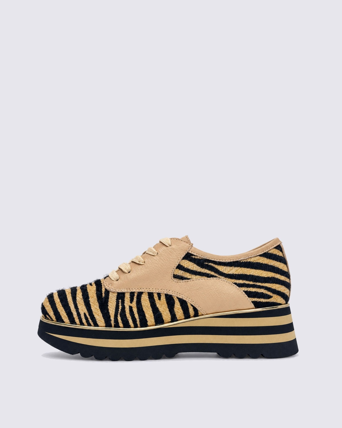 ENDO CAUSAL LACE UPS BLACK/TAN ZEBRA