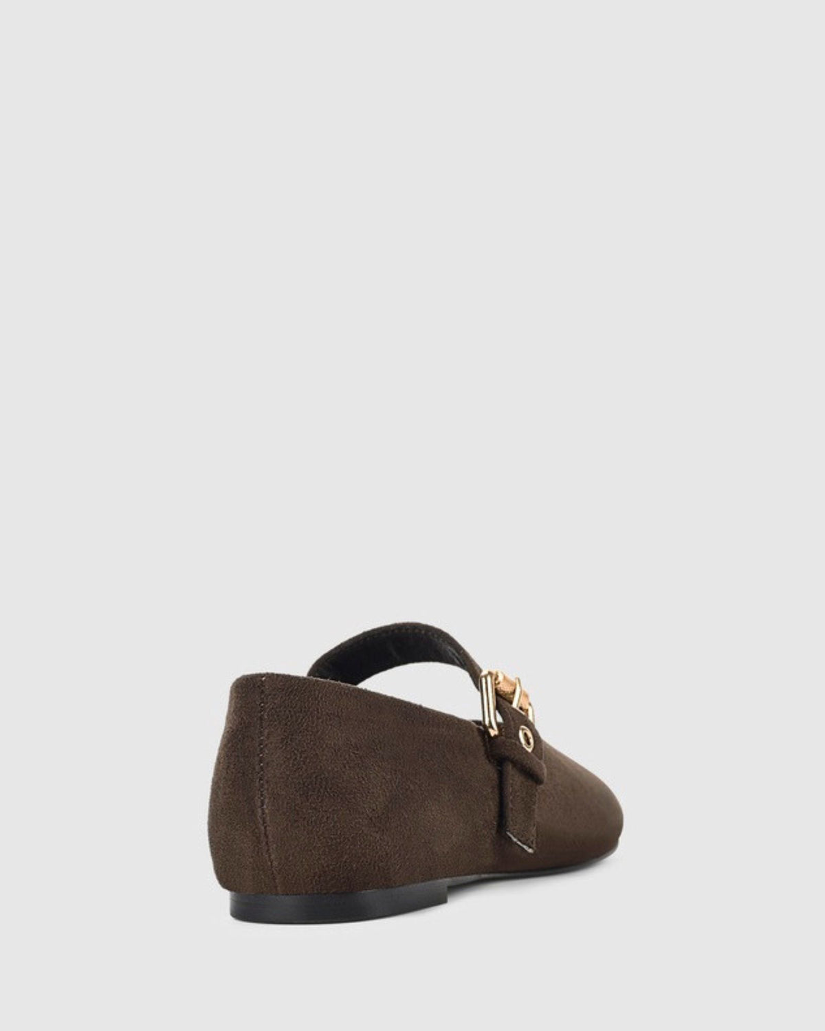 EUROPE MARY-JANE FLATS CHOCOLATE BROWN MICRO