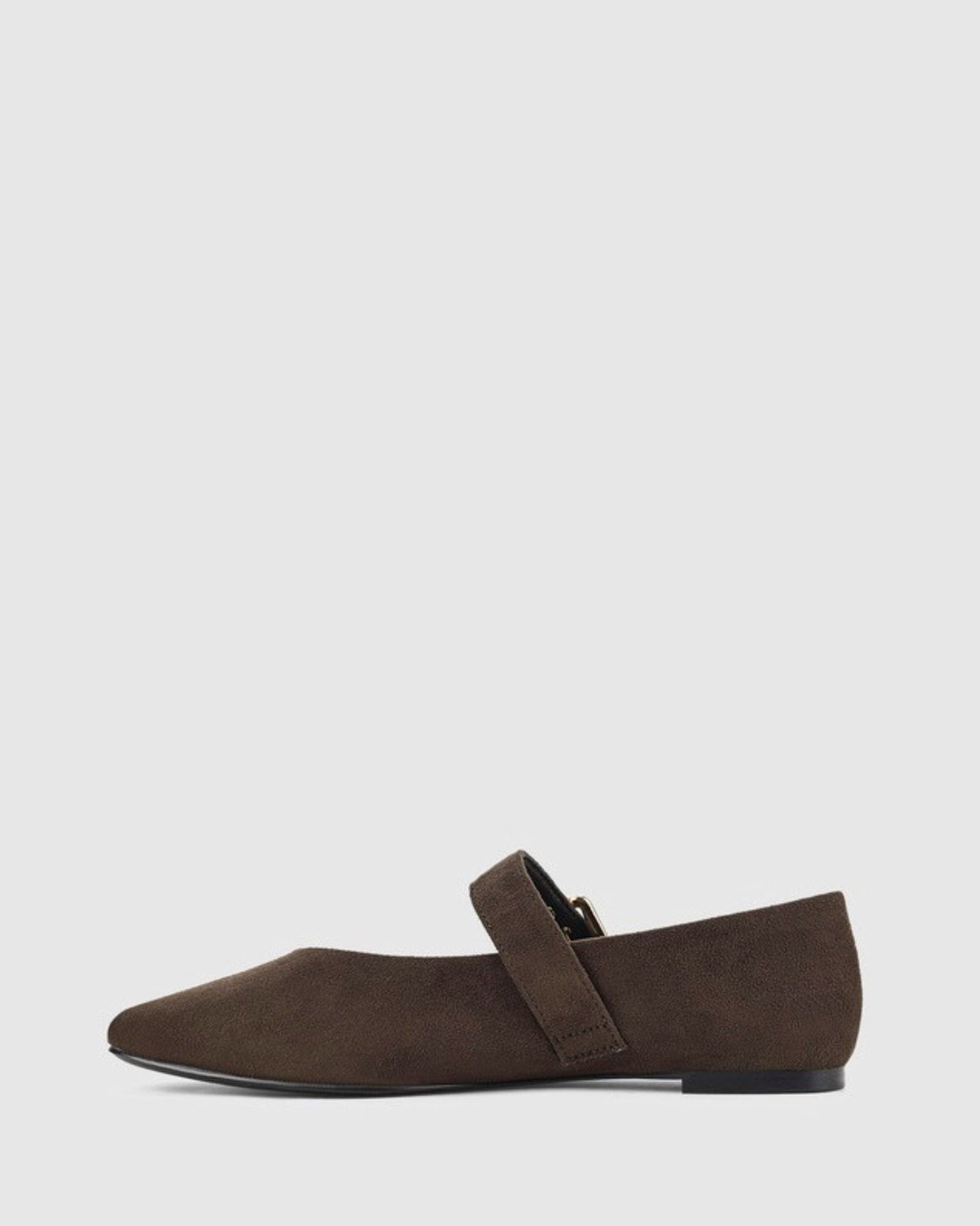 EUROPE MARY-JANE FLATS CHOCOLATE BROWN MICRO