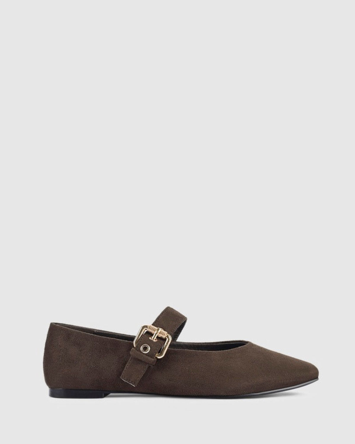 EUROPE MARY-JANE FLATS CHOCOLATE BROWN MICRO