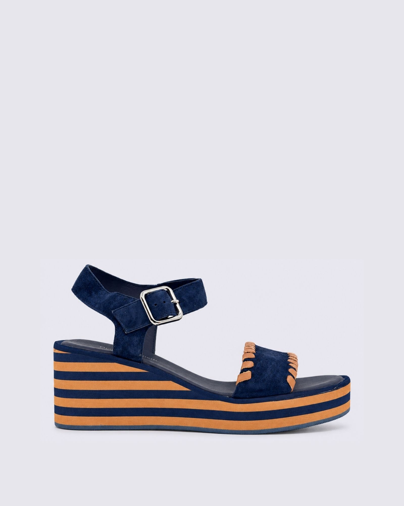 FALINE SANDALS NAVY SUEDE TAN