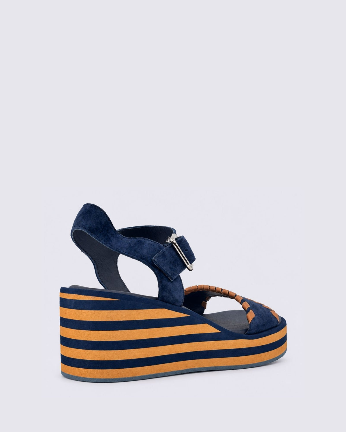 FALINE SANDALS NAVY SUEDE TAN