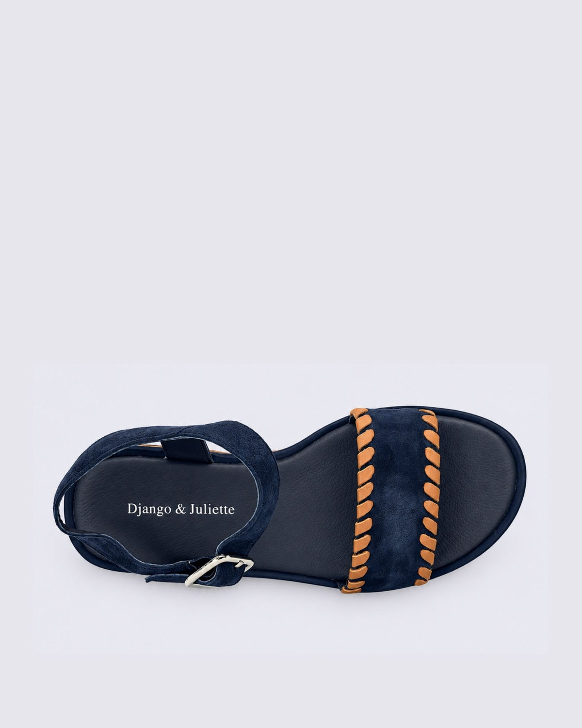 FALINE SANDALS NAVY SUEDE TAN
