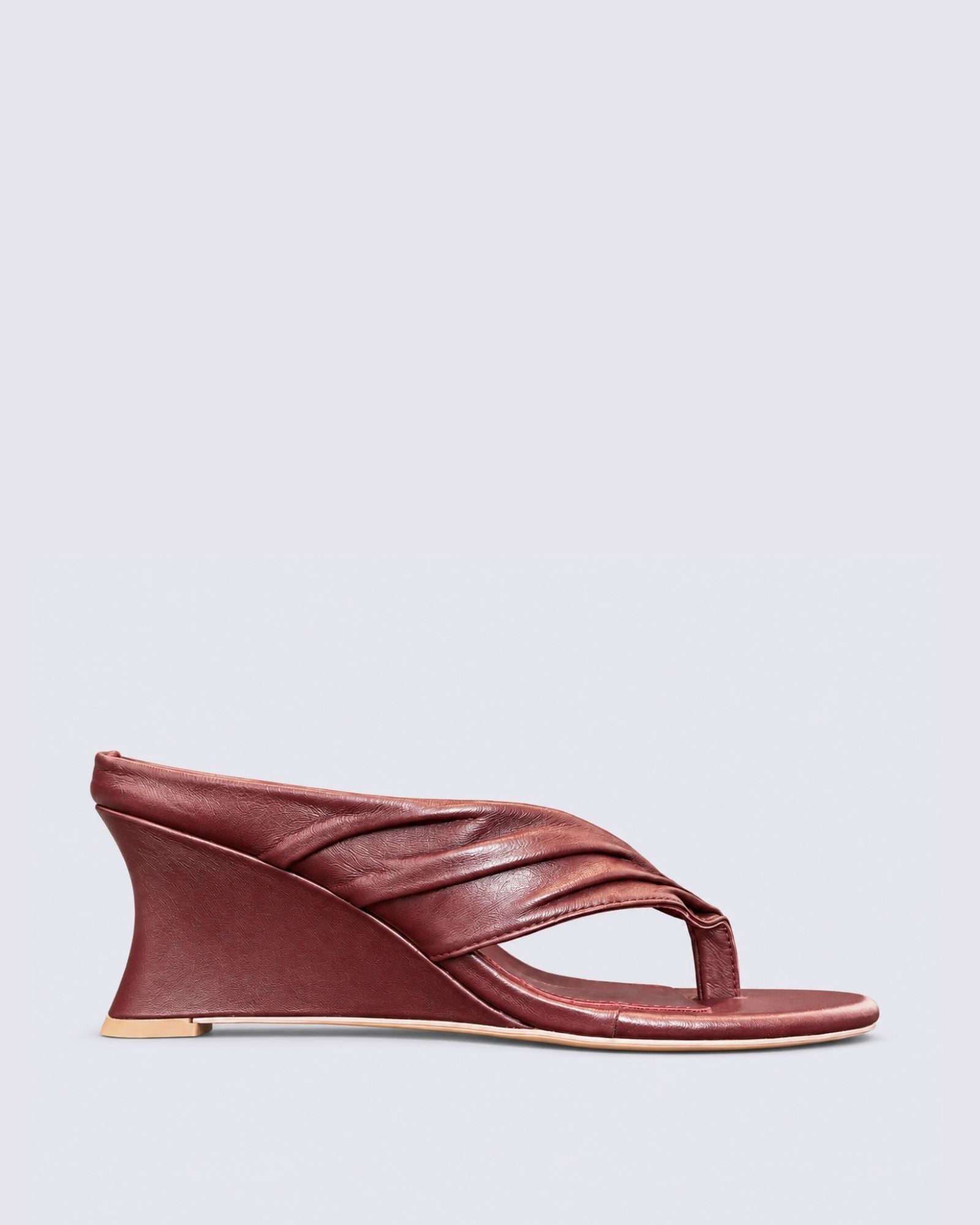 FEBBE WEDGE SANDALS BURGUNDY