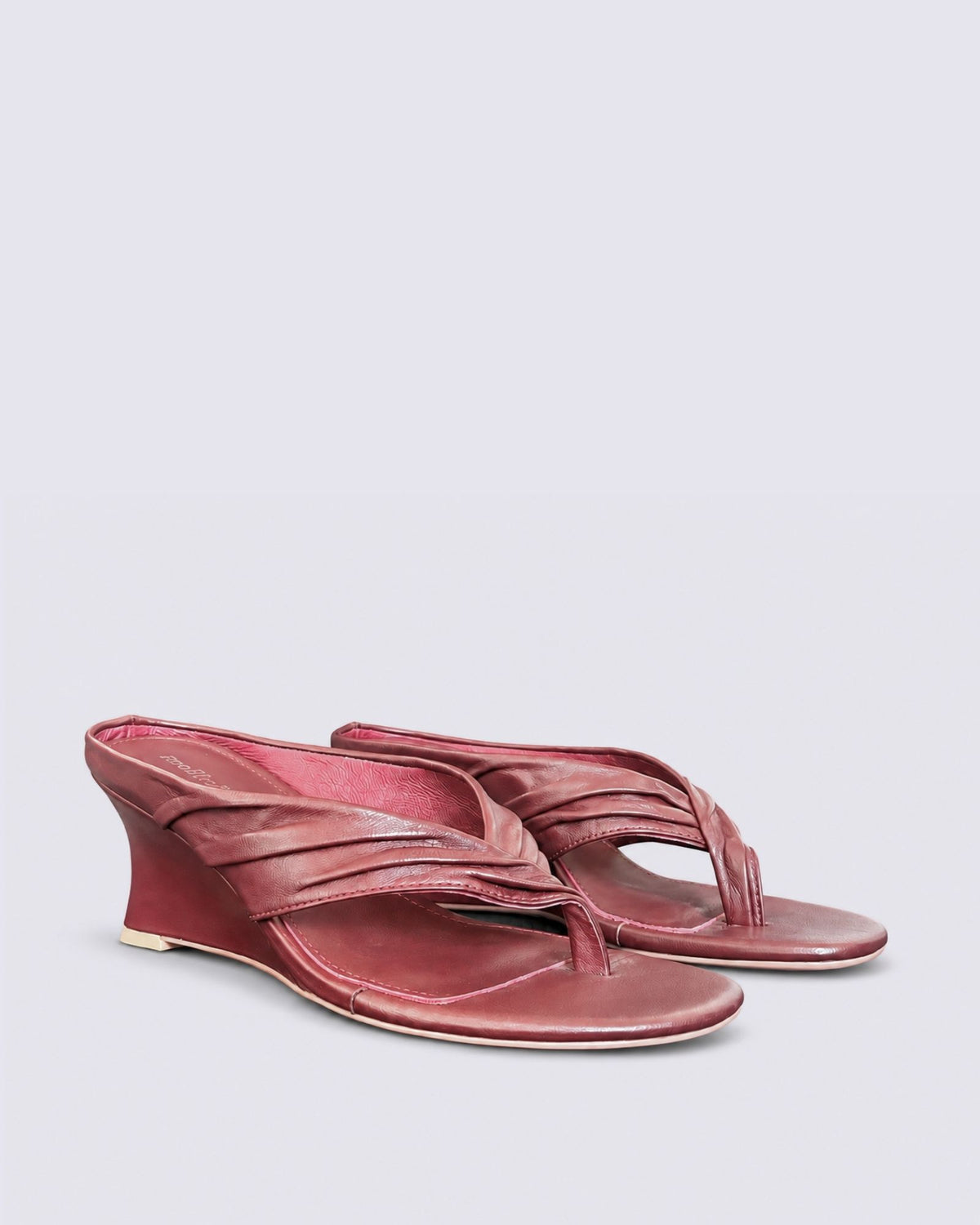 FEBBE WEDGE SANDALS BURGUNDY