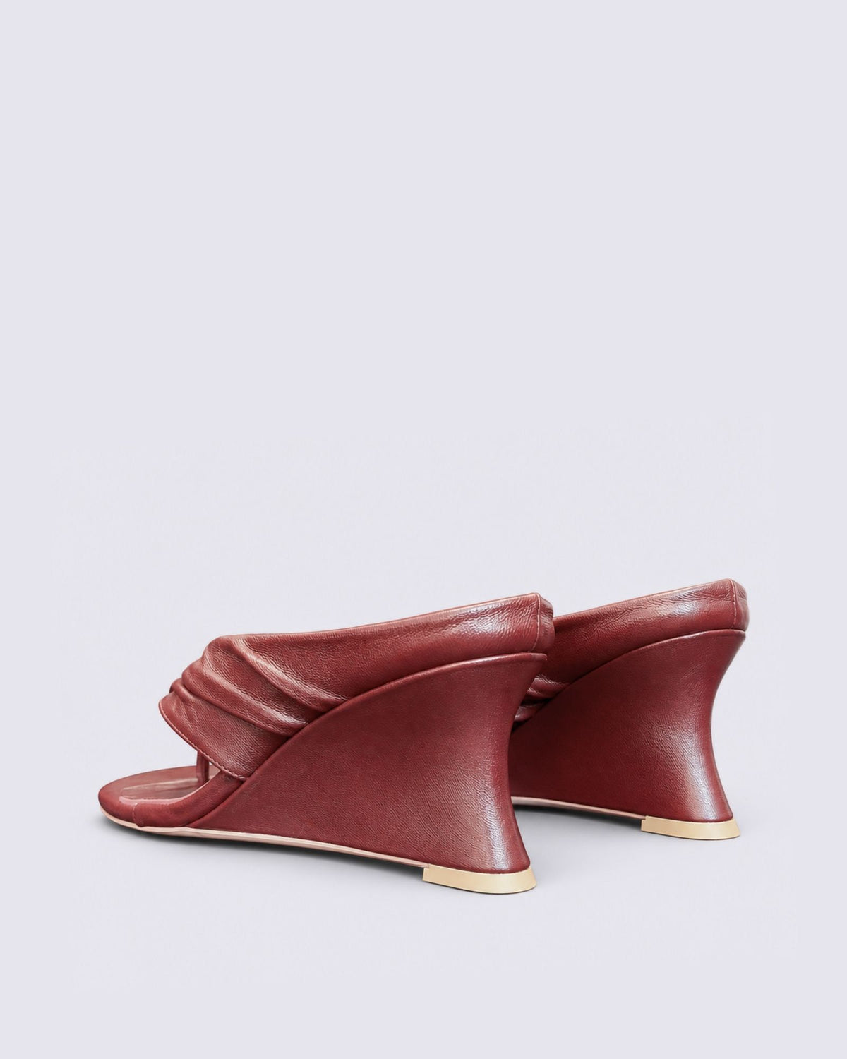 FEBBE WEDGE SANDALS BURGUNDY