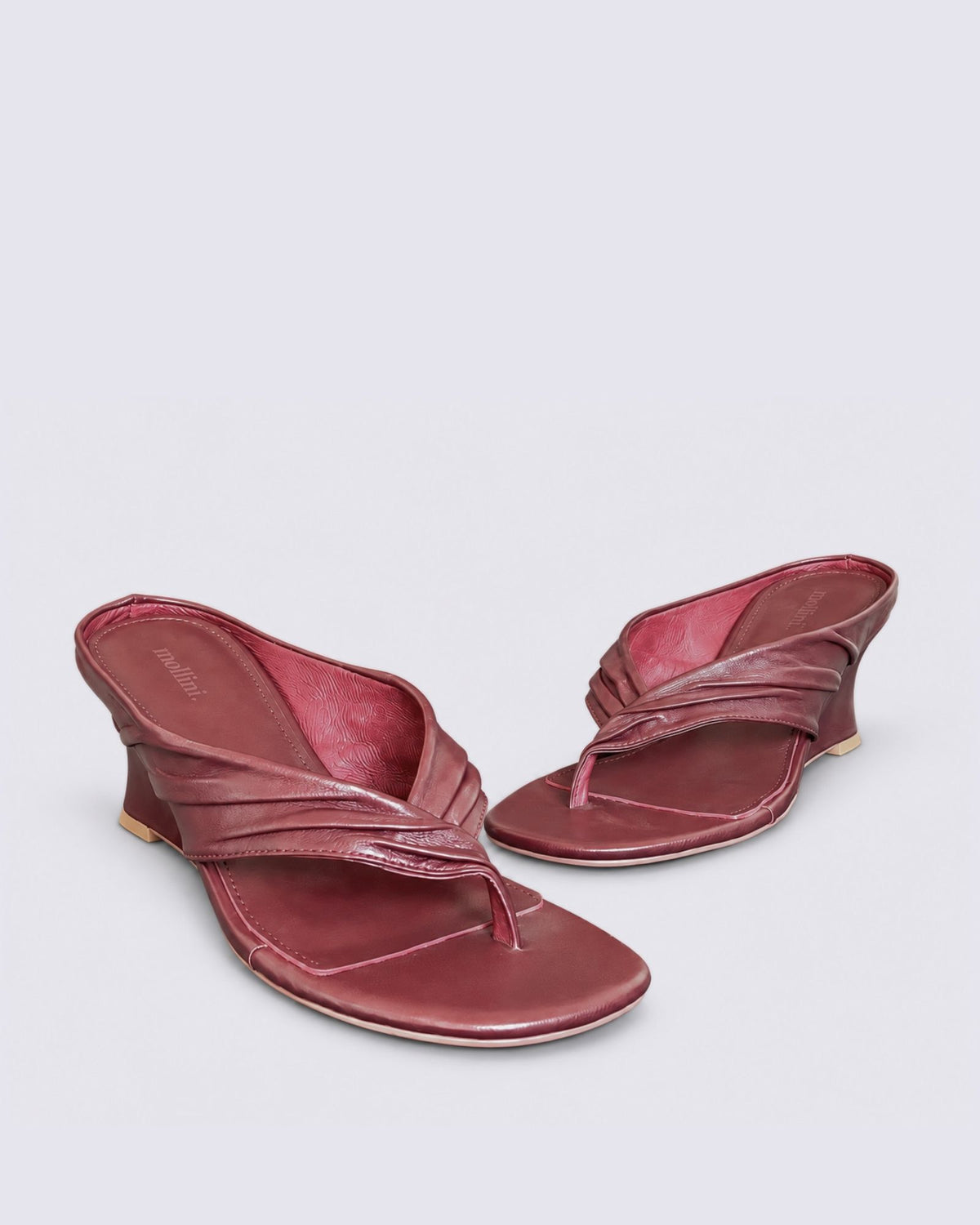 FEBBE WEDGE SANDALS BURGUNDY