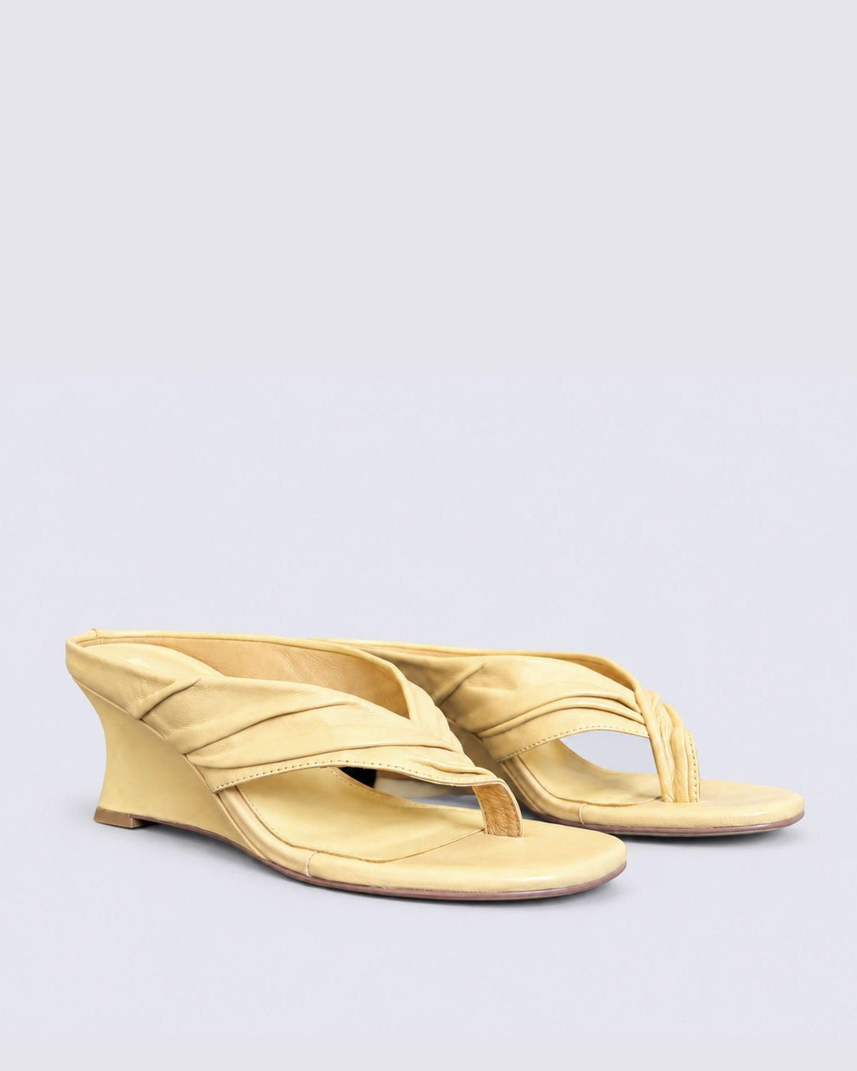 FEBBE WEDGE SANDALS FADED LEMON