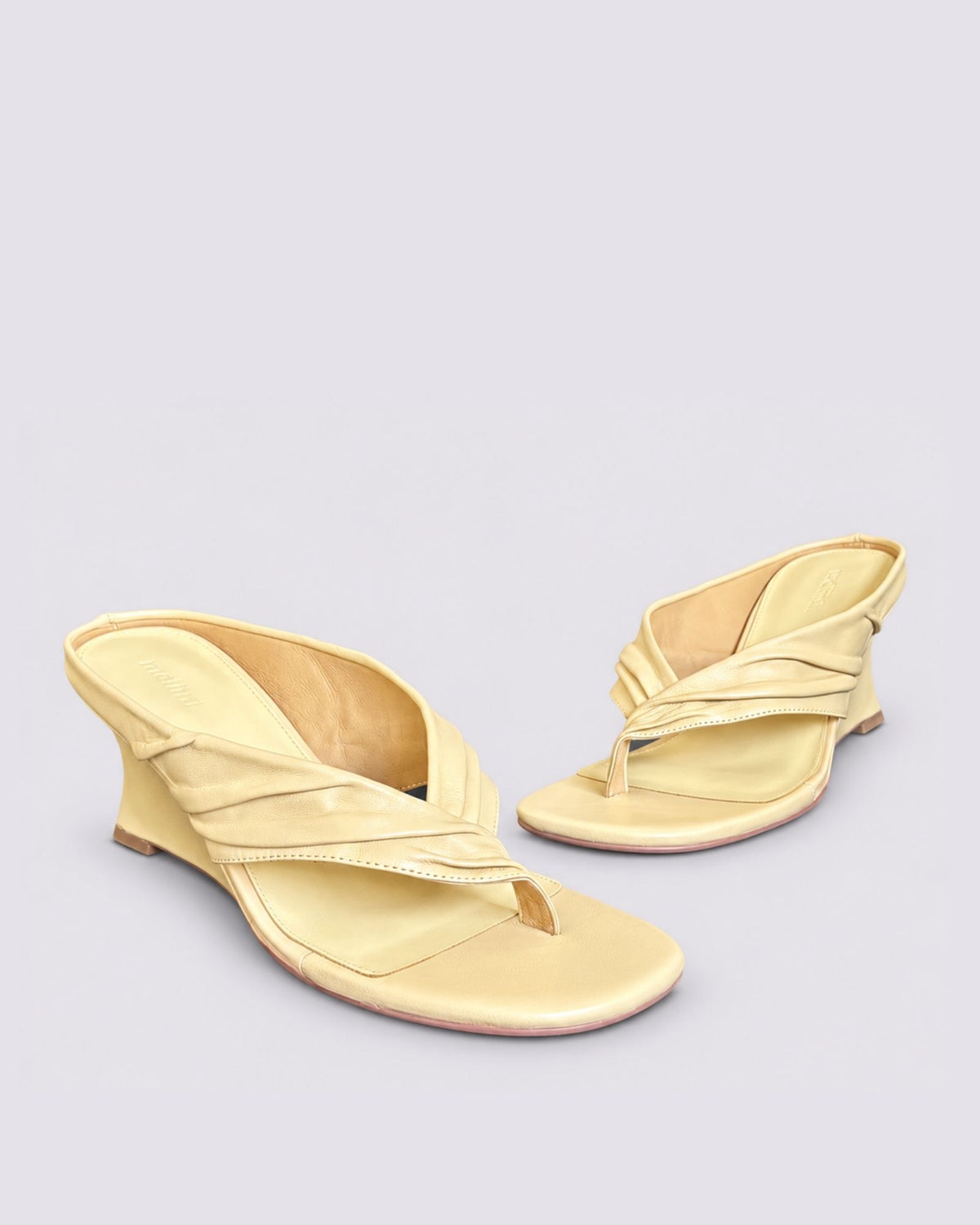 FEBBE WEDGE SANDALS FADED LEMON