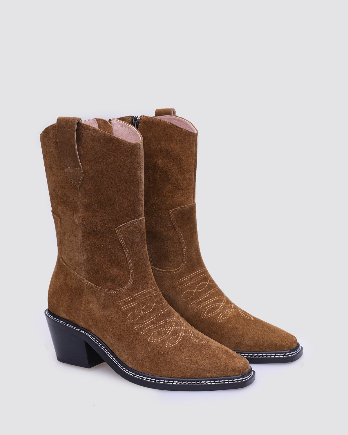 FEVER COWBOY BOOTS TAN SUEDE