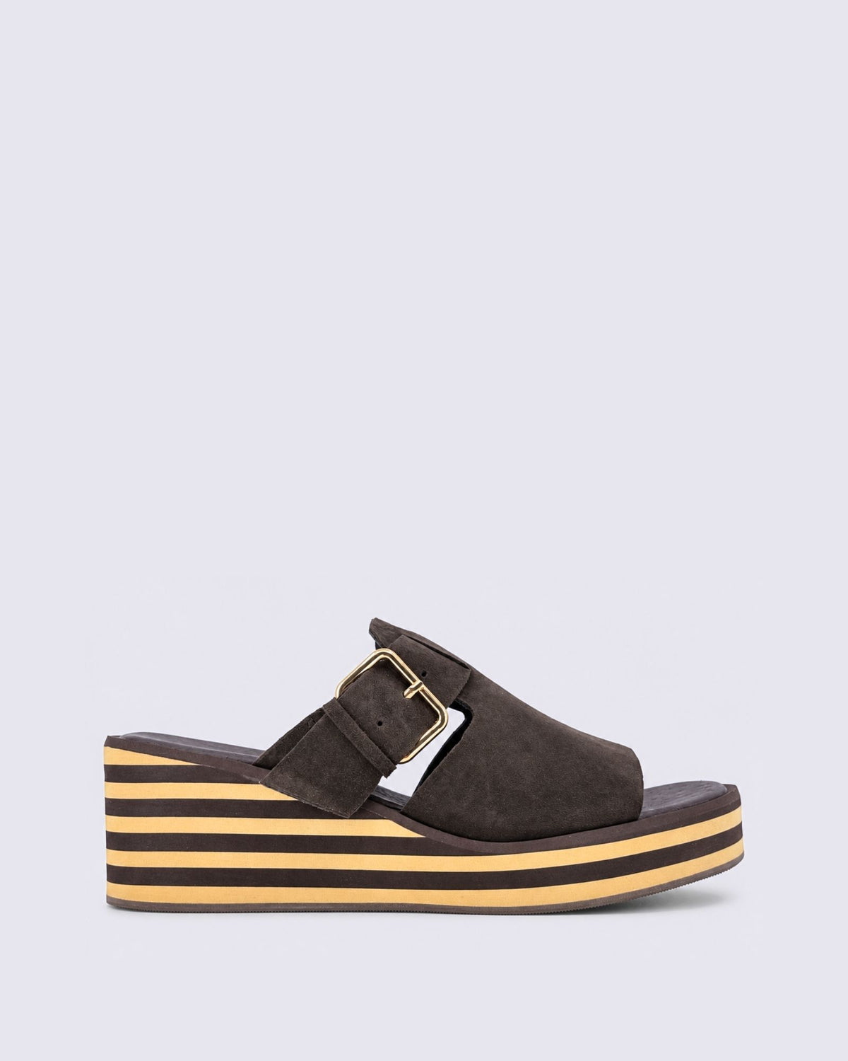 FOGAL WEDGES CHOCOLATE SUEDE