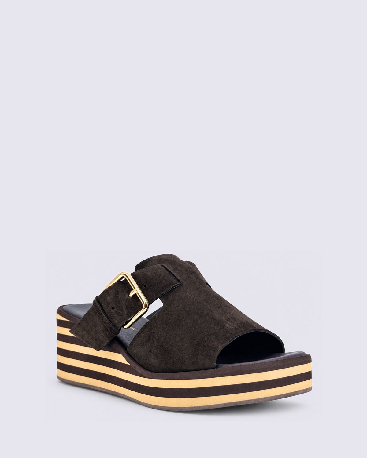 FOGAL WEDGES CHOCOLATE SUEDE