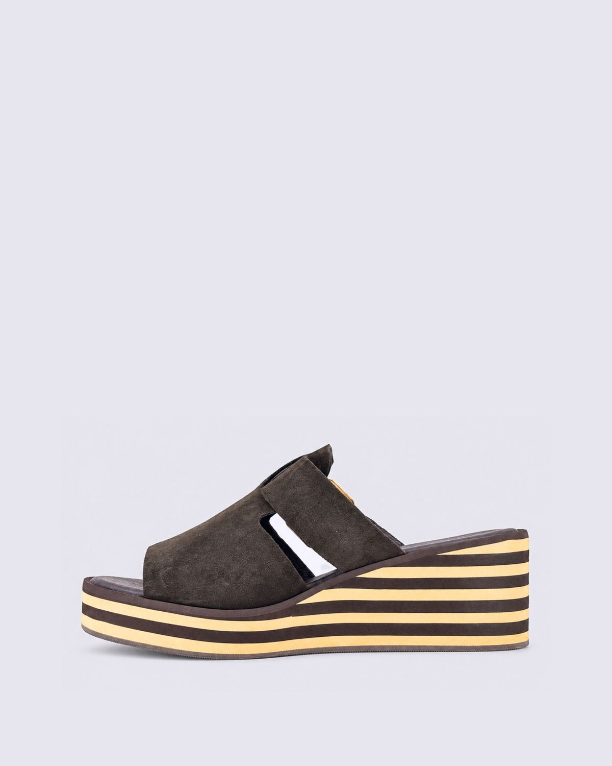 FOGAL WEDGES CHOCOLATE SUEDE