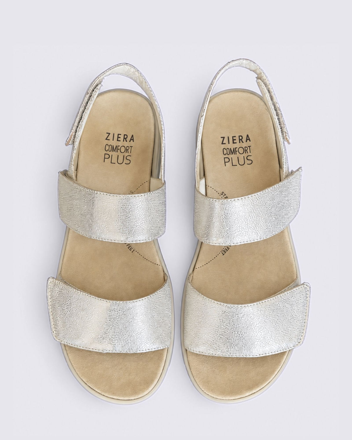 GARLIN W-ZR SANDALS BEIGE/GOLD