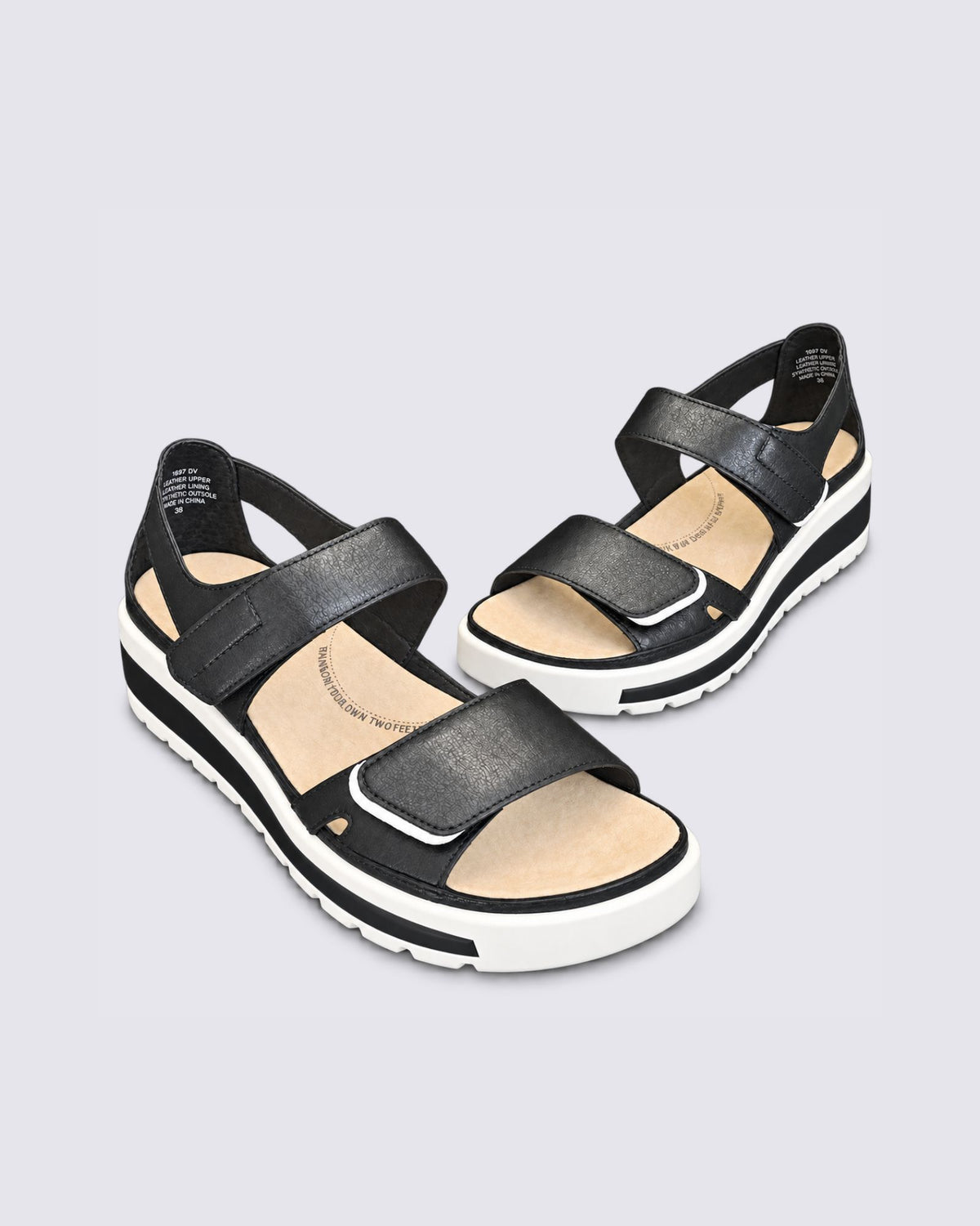 GEDD W-ZR SANDALS BLACK/WHITE