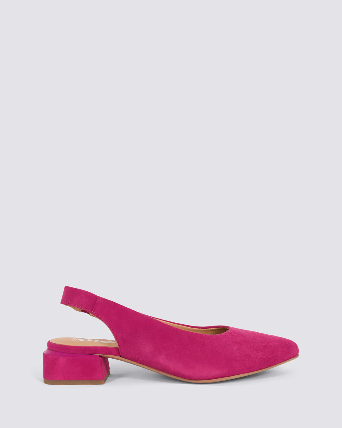 MUHURR SLINGBACK HEELS FUCHSIA SUEDE