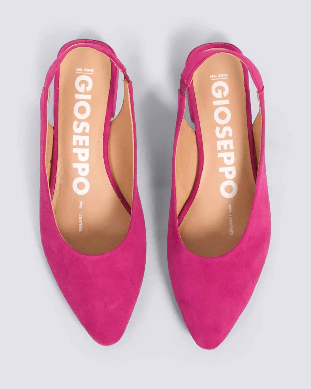 MUHURR SLINGBACK HEELS FUCHSIA SUEDE