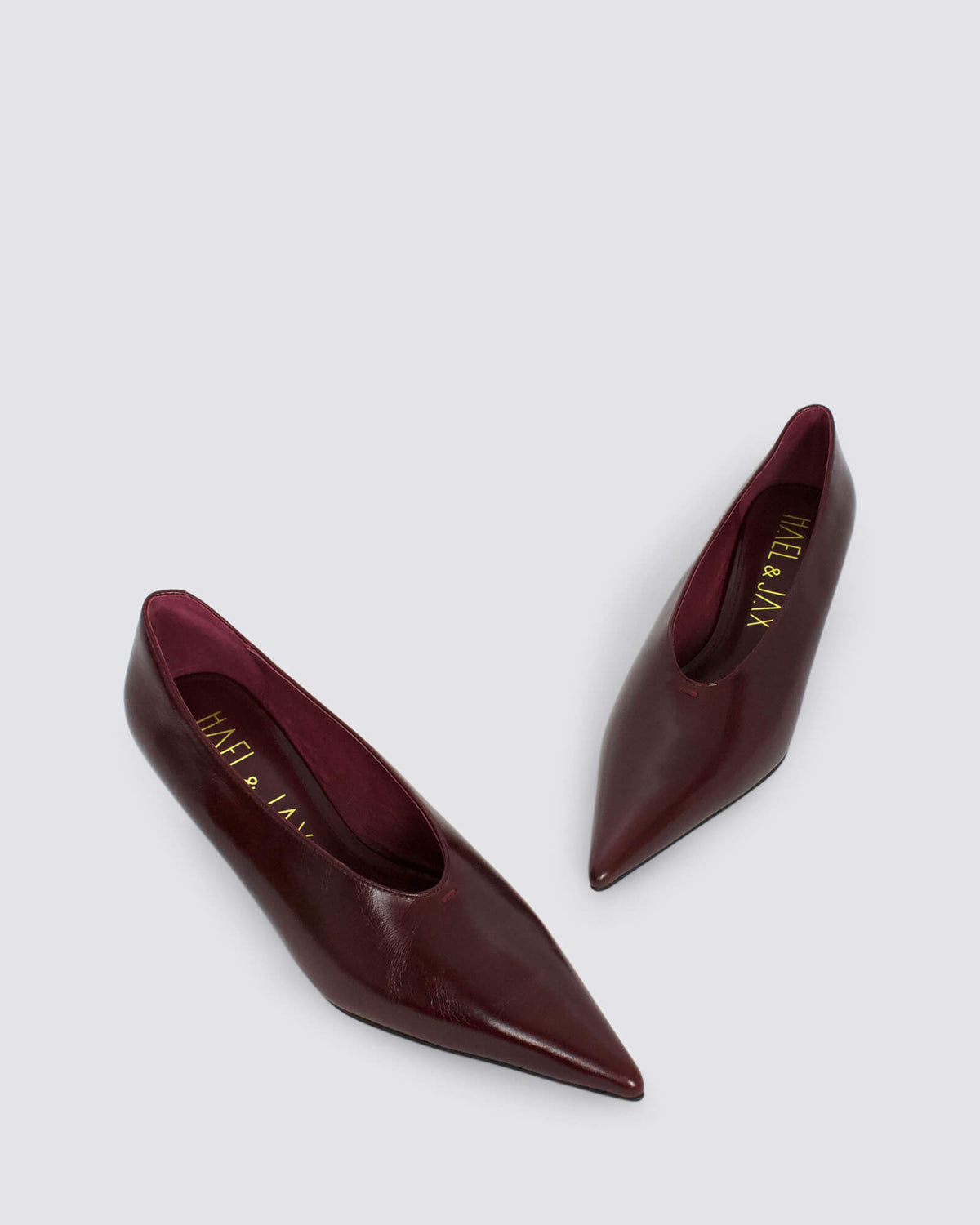 LINDSEY HEELS MERLOT LEATHER