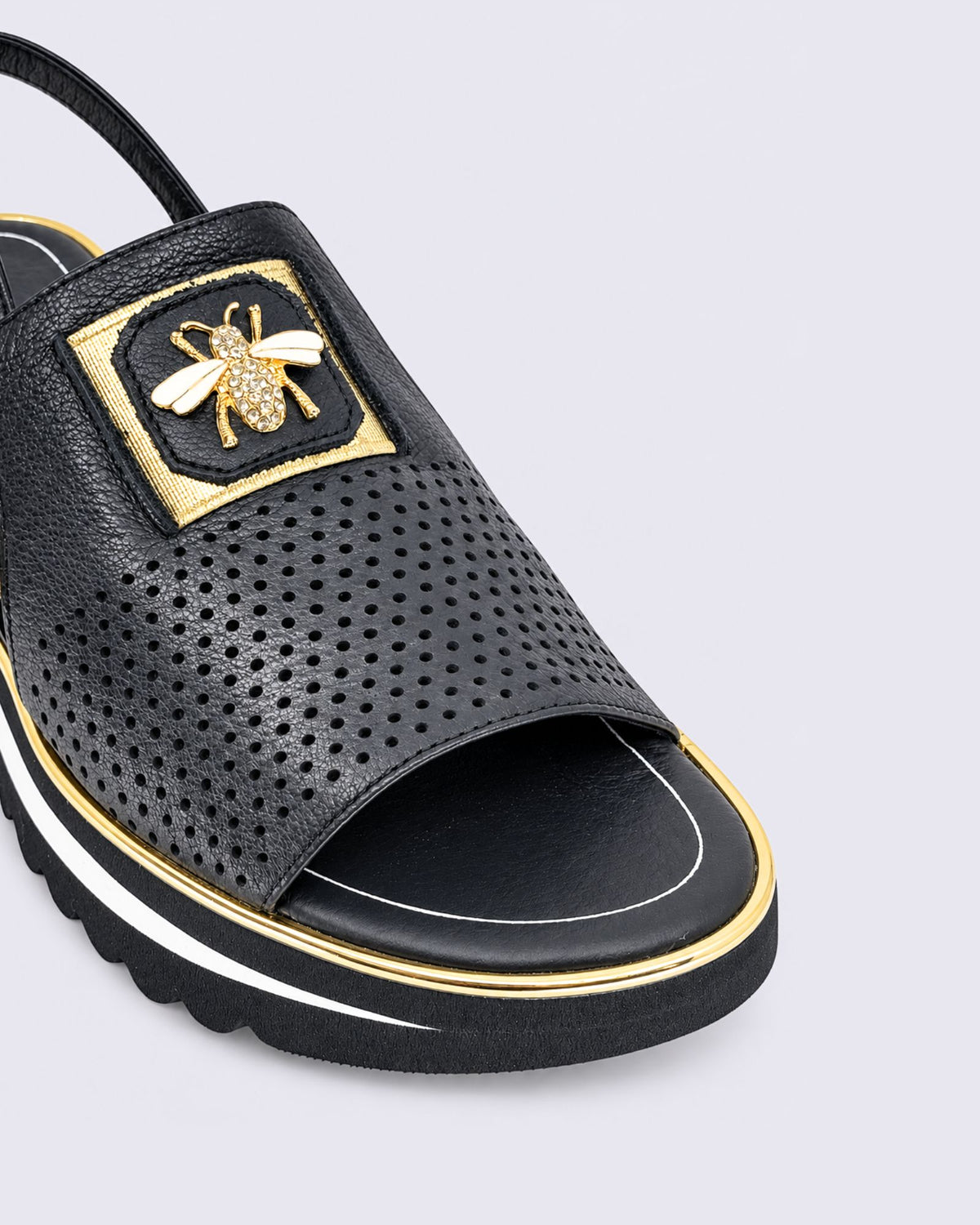 HALEY SANDALS BLACK/GOLD