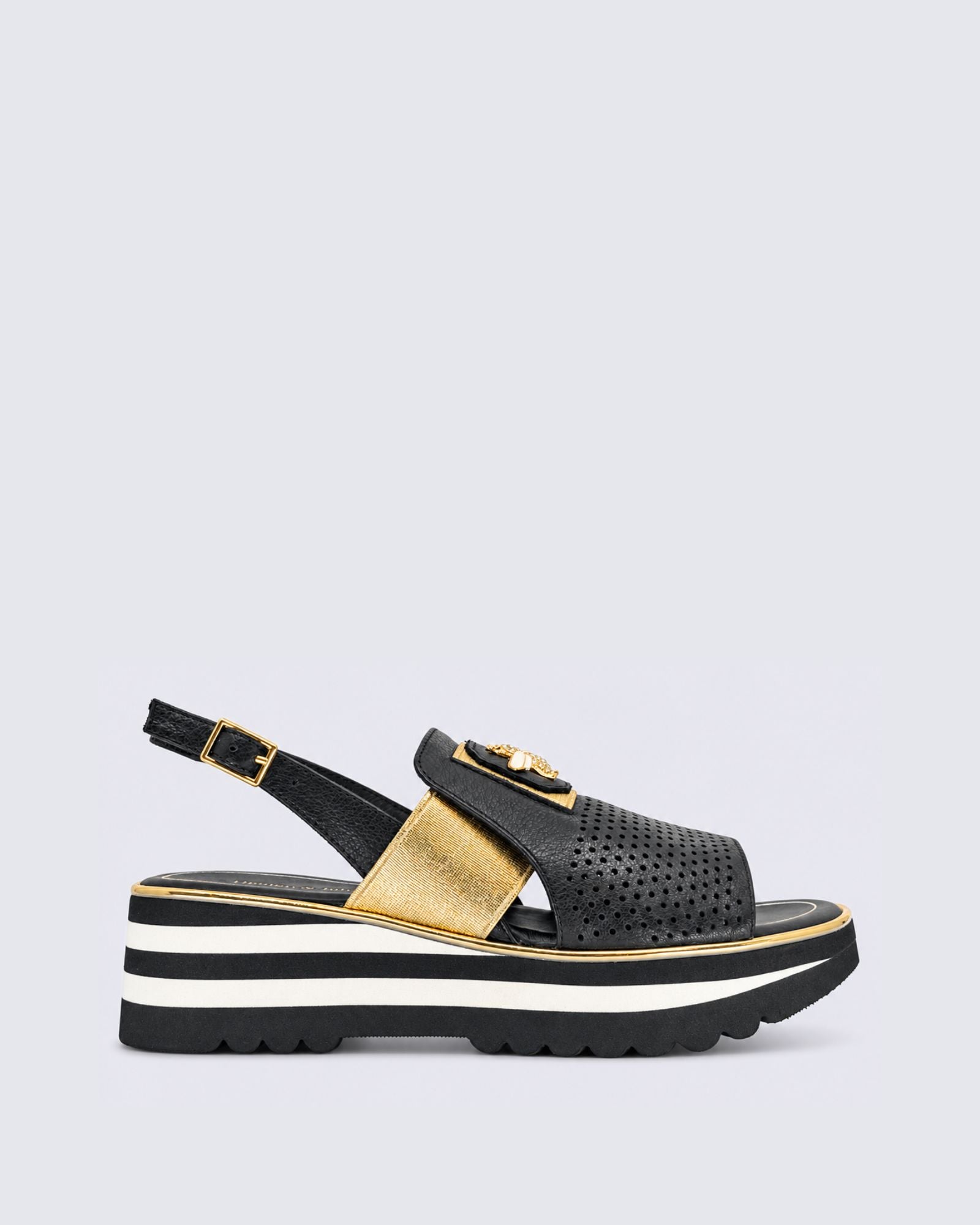 HALEY SANDALS BLACK/GOLD