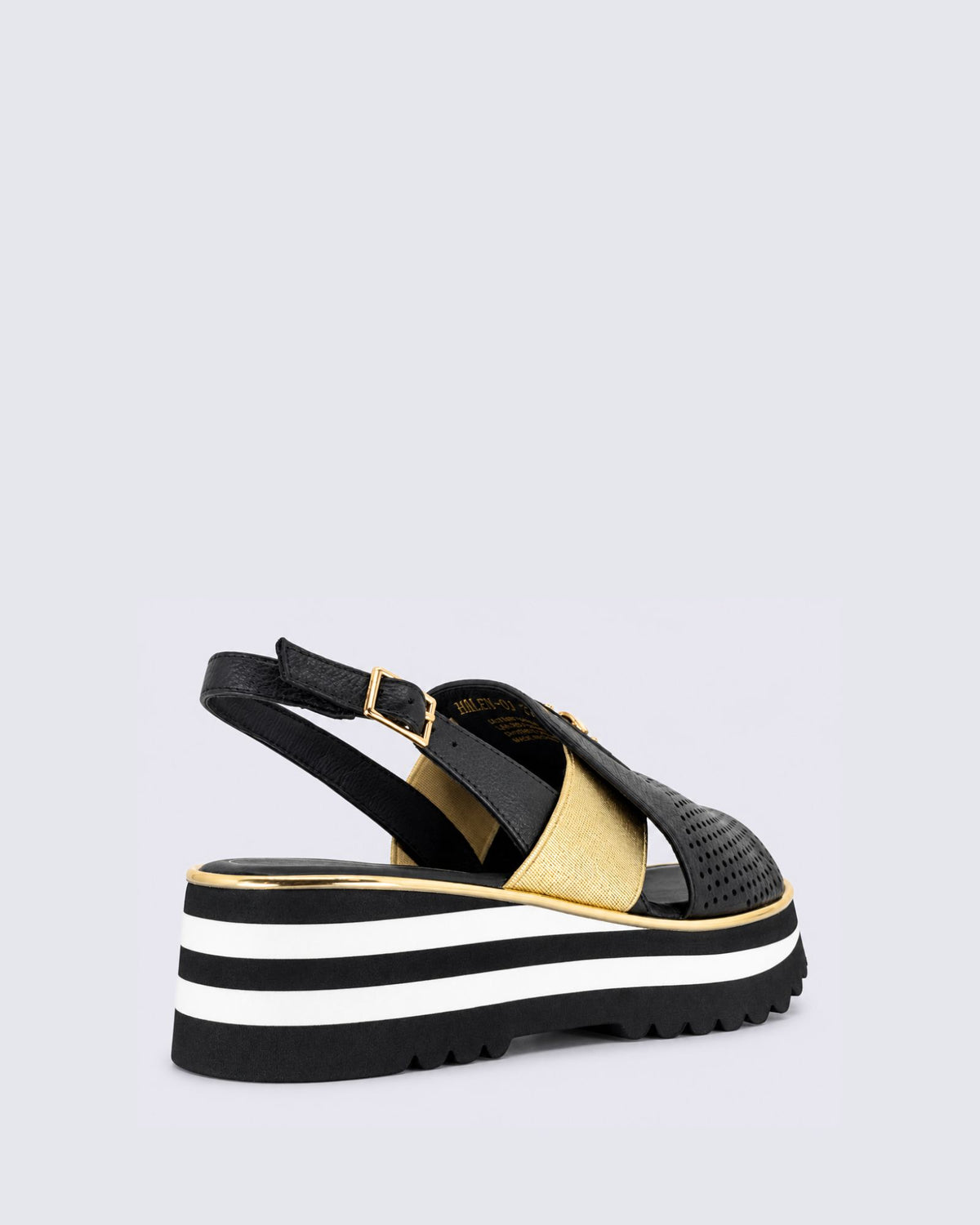 HALEY SANDALS BLACK/GOLD