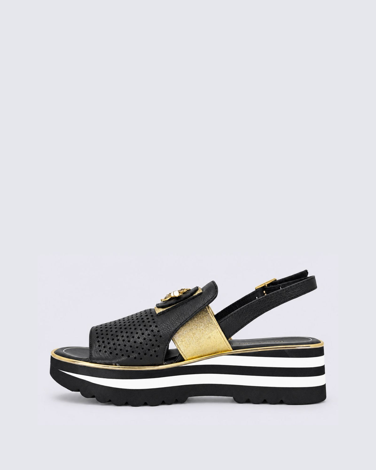 HALEY SANDALS BLACK/GOLD