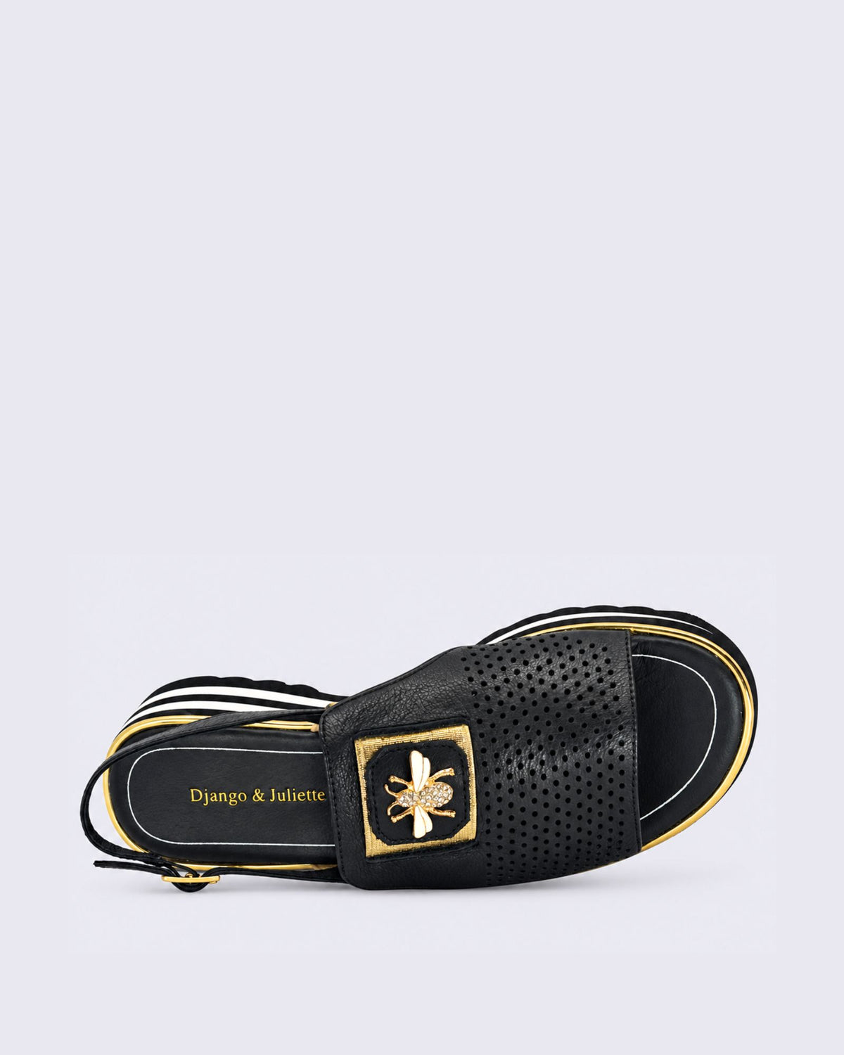 HALEY SANDALS BLACK/GOLD
