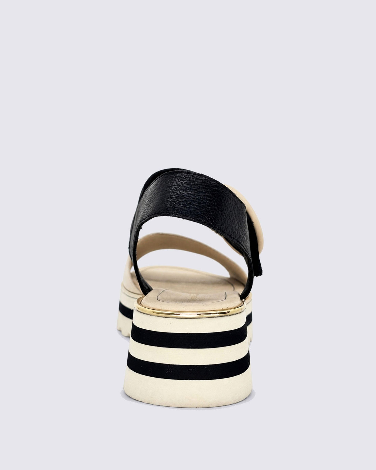 HARLOWS SANDALS MILK/BLACK