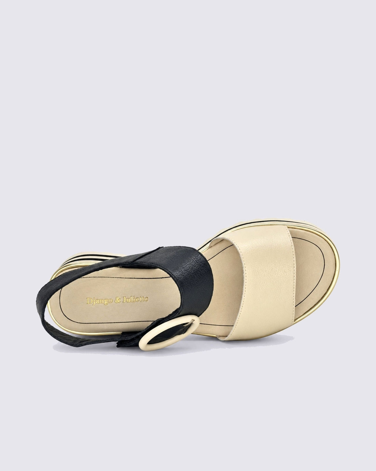 HARLOWS SANDALS MILK/BLACK
