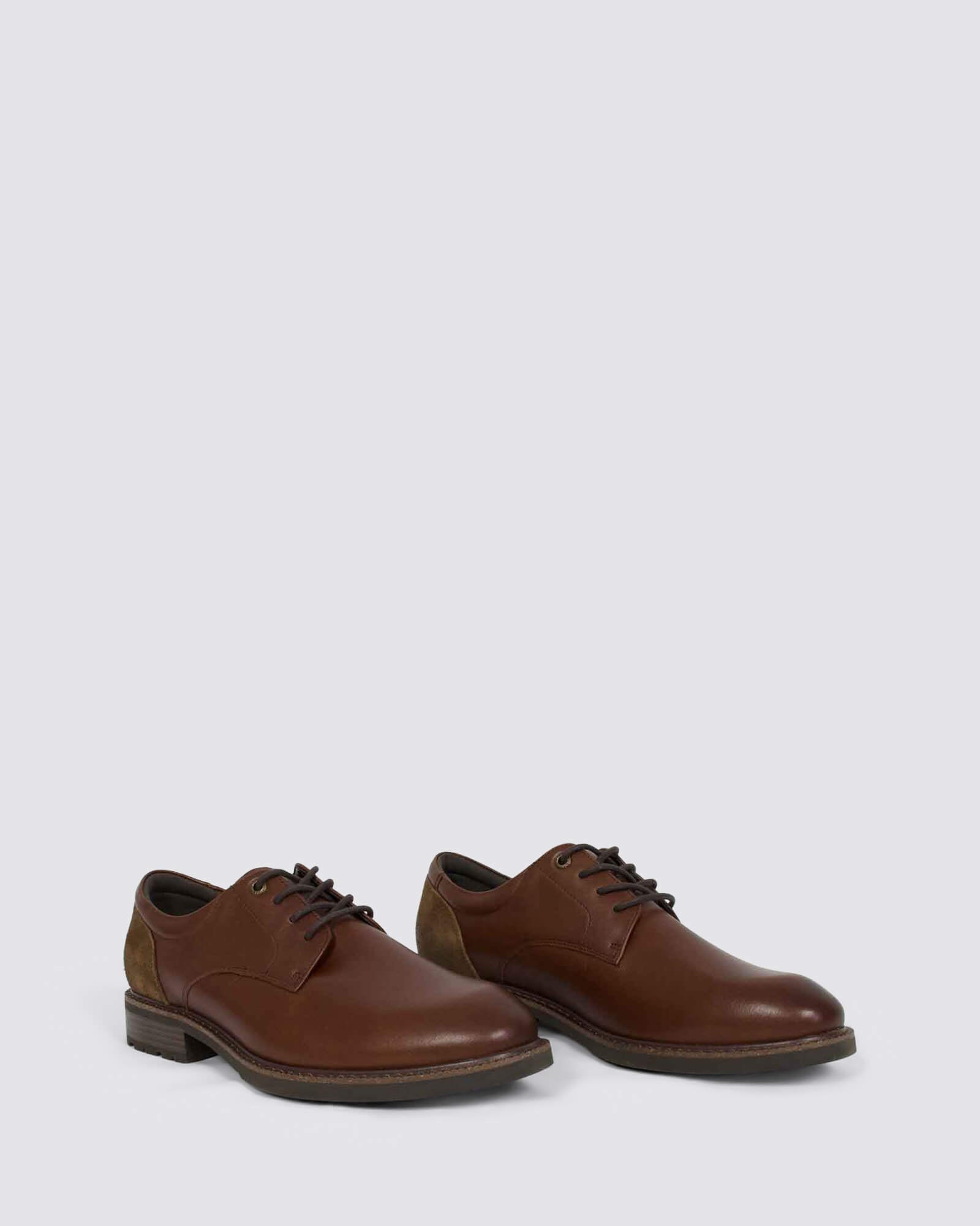 LEADER MENS DRESS SHOES BROWN