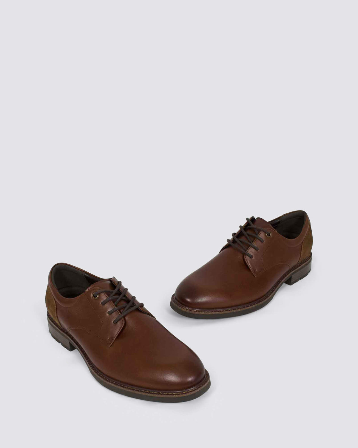 LEADER MENS DRESS SHOES BROWN