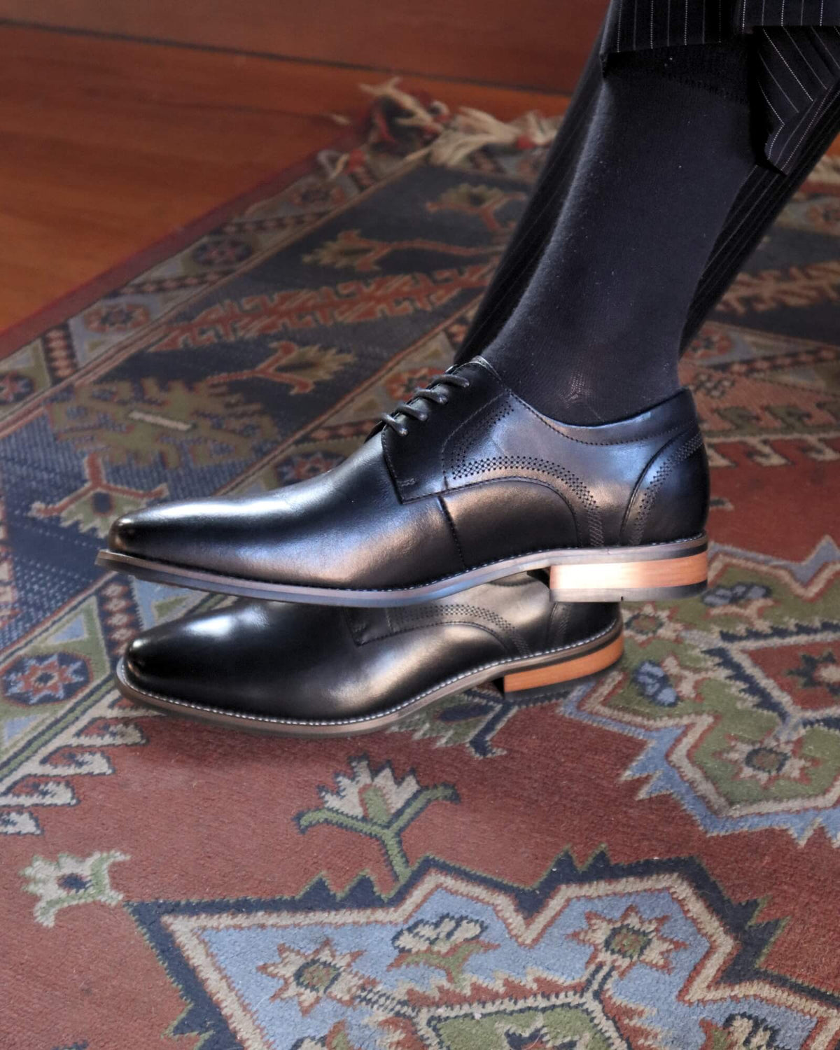 WHALE DRESS SHOES BLACK LEATHER